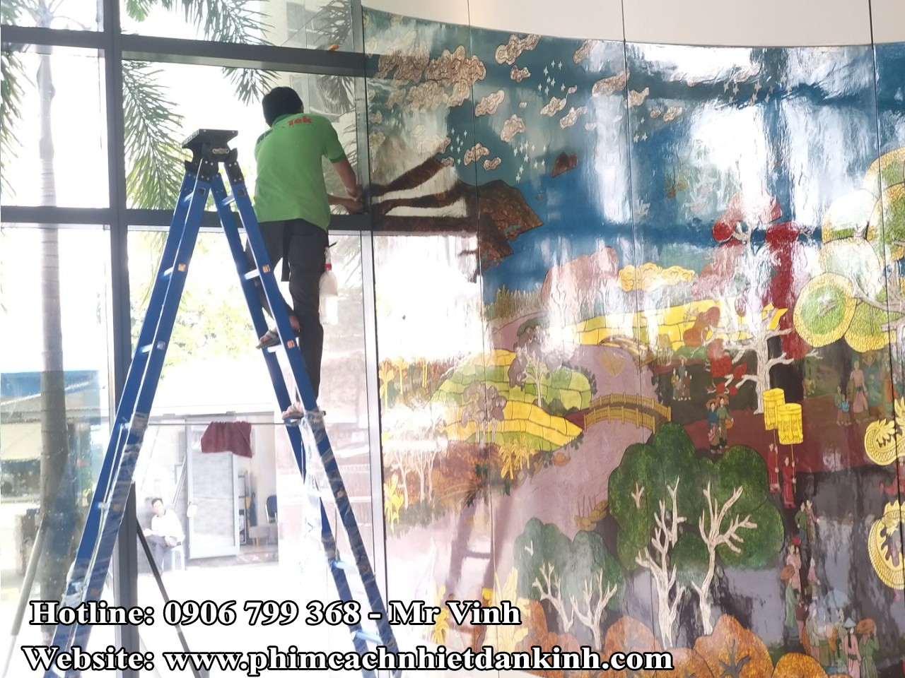 dán phim cách nhiệt toà nhà văn phòng VCN TOWER Nha Trang